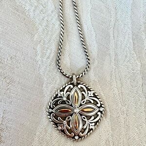 Brighton Silver and Gold Pendant Necklace